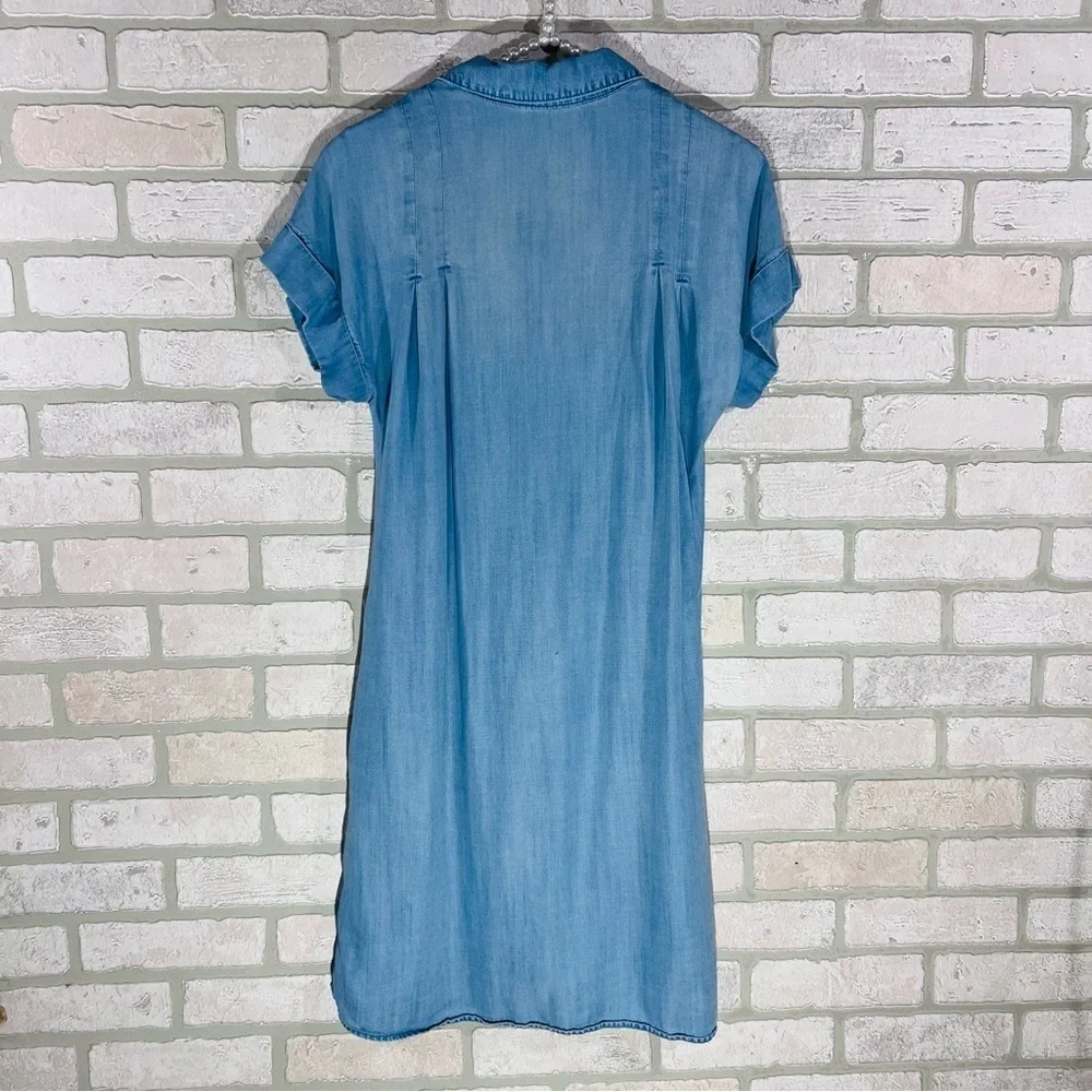 Anthropologie Cloth & Stone Janine Chambray Shirt Dress Size S - Picture 10 of 12